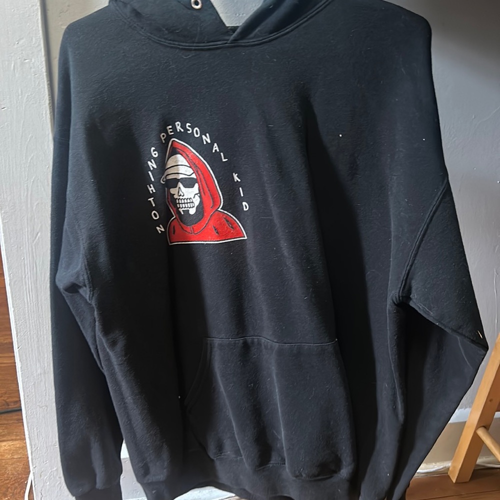 Black nothing personal hoodie